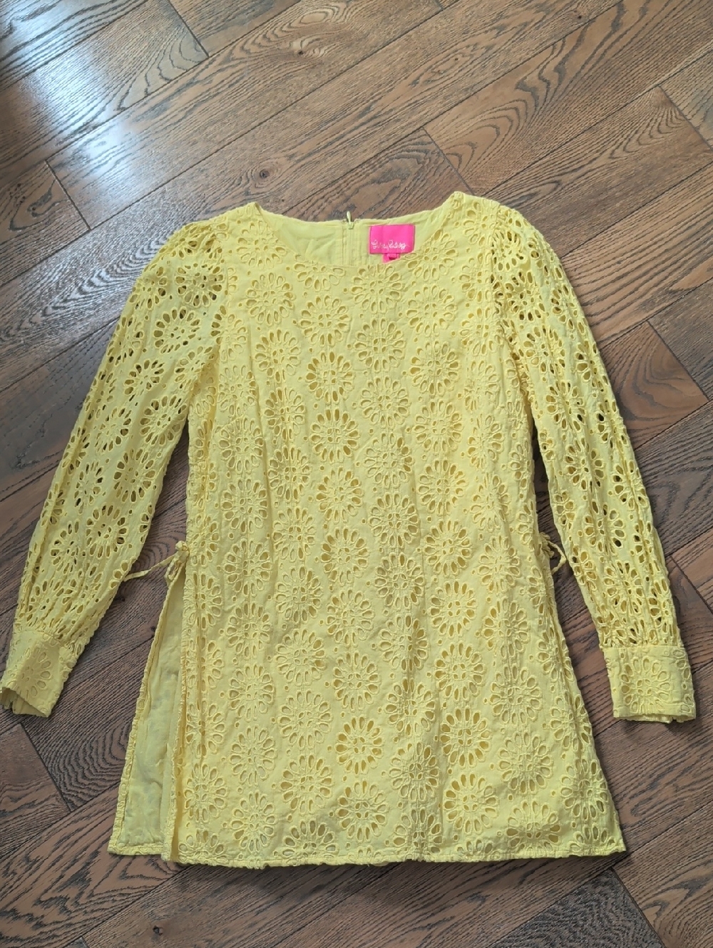 Lilly Pulitzer Yellow Eyelet Lace Shift Dress